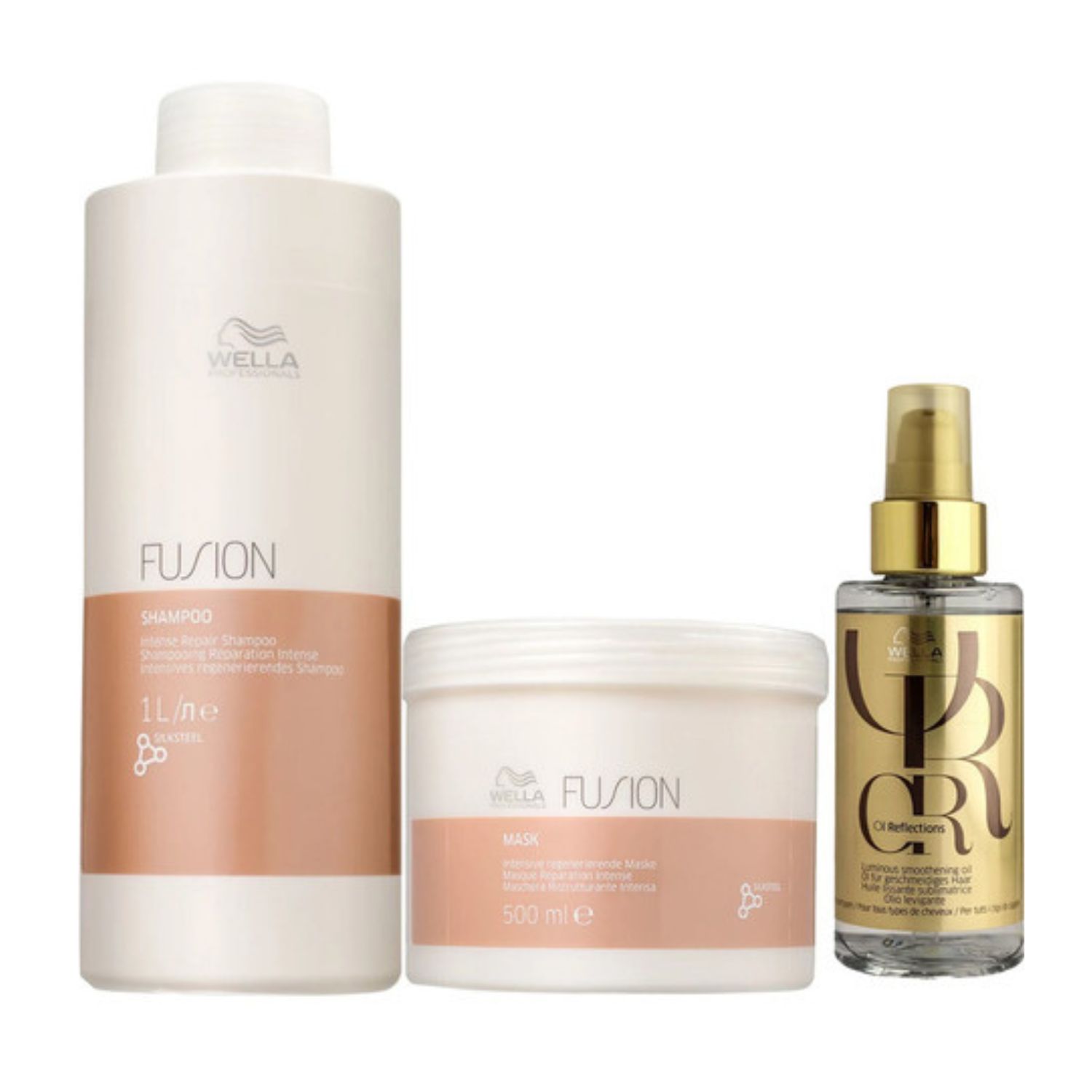 Wella Fusion Kit Sha 1000ml+ Masc 500g+ Oil Reflection 100ml