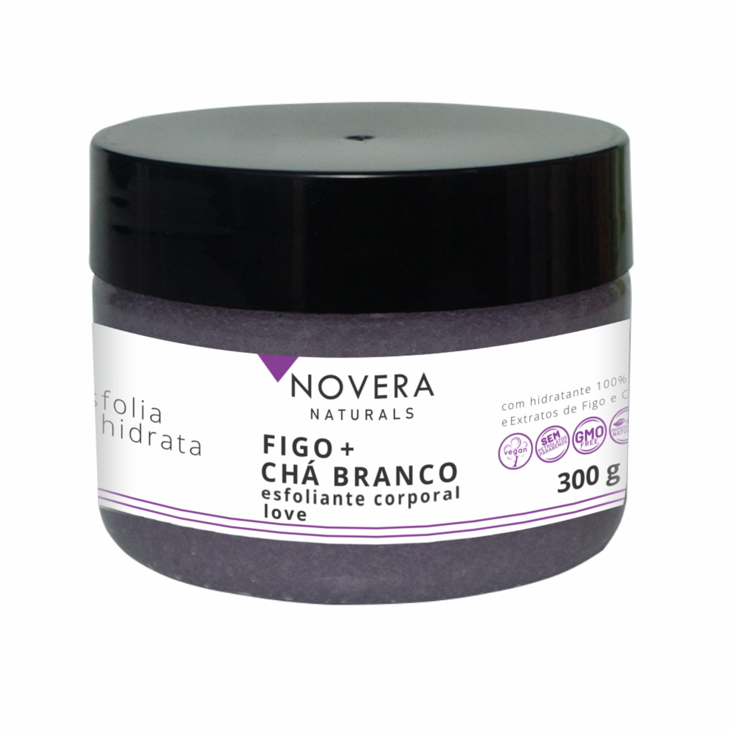 Left Cosméticos Novera Naturals Figo + Chá Branco - Esfoliante Corporal 300g