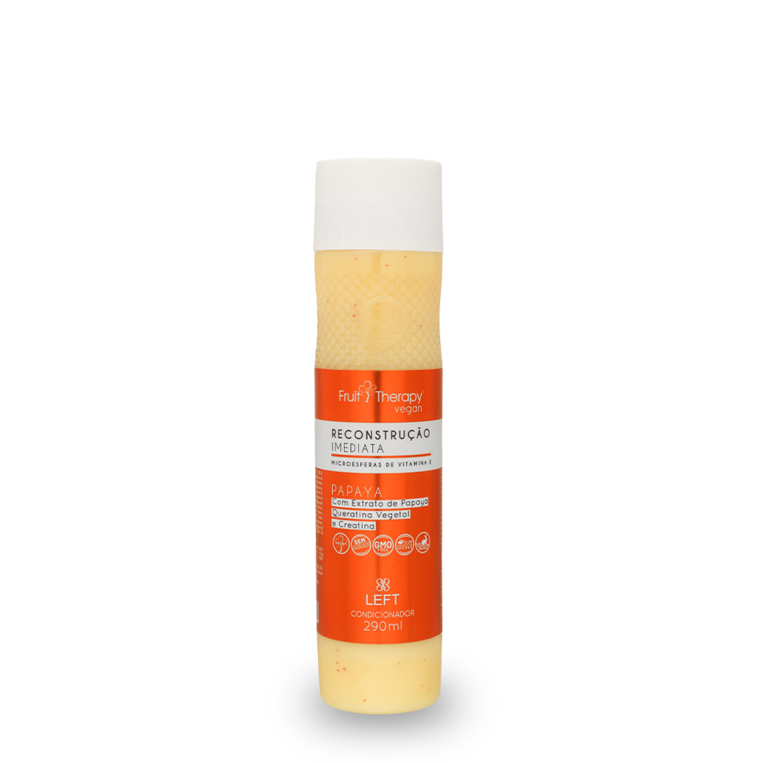Left Cosméticos Fruit Therapy Vegan Papaya Reconstrução Imediata - Condicionador 290ml