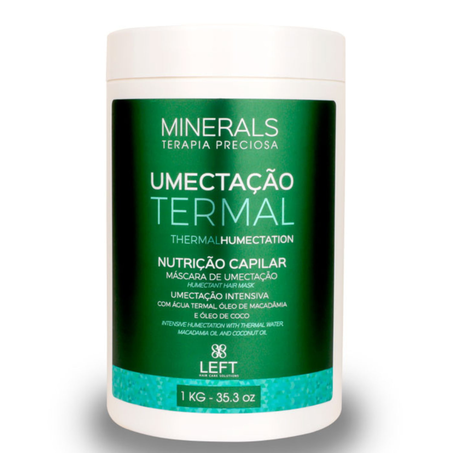Left Cosméticos Minerals Terapia Preciosa Umectação Termal - Máscara de Nutrição Capilar 1kg