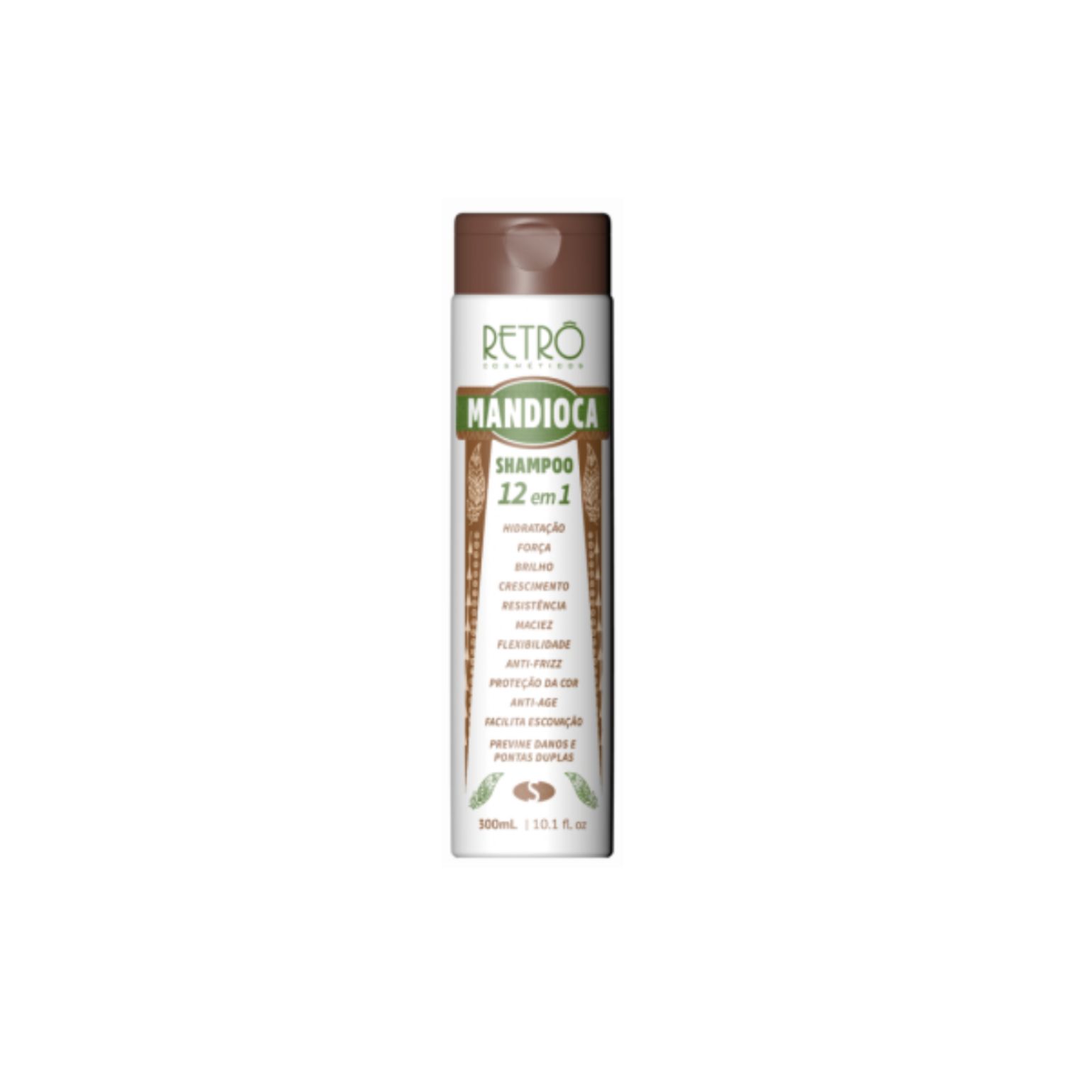 Shampoo Retrô Cosméticos Mandioca 12 em 1 300ml
