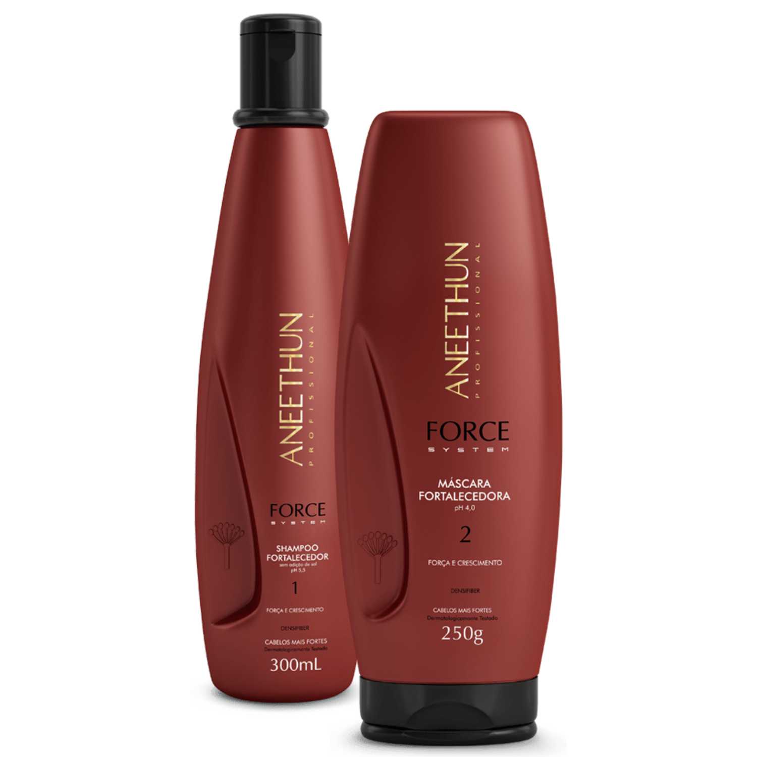 Kit Shampoo e Máscara Aneethun Force System Fortalecedor