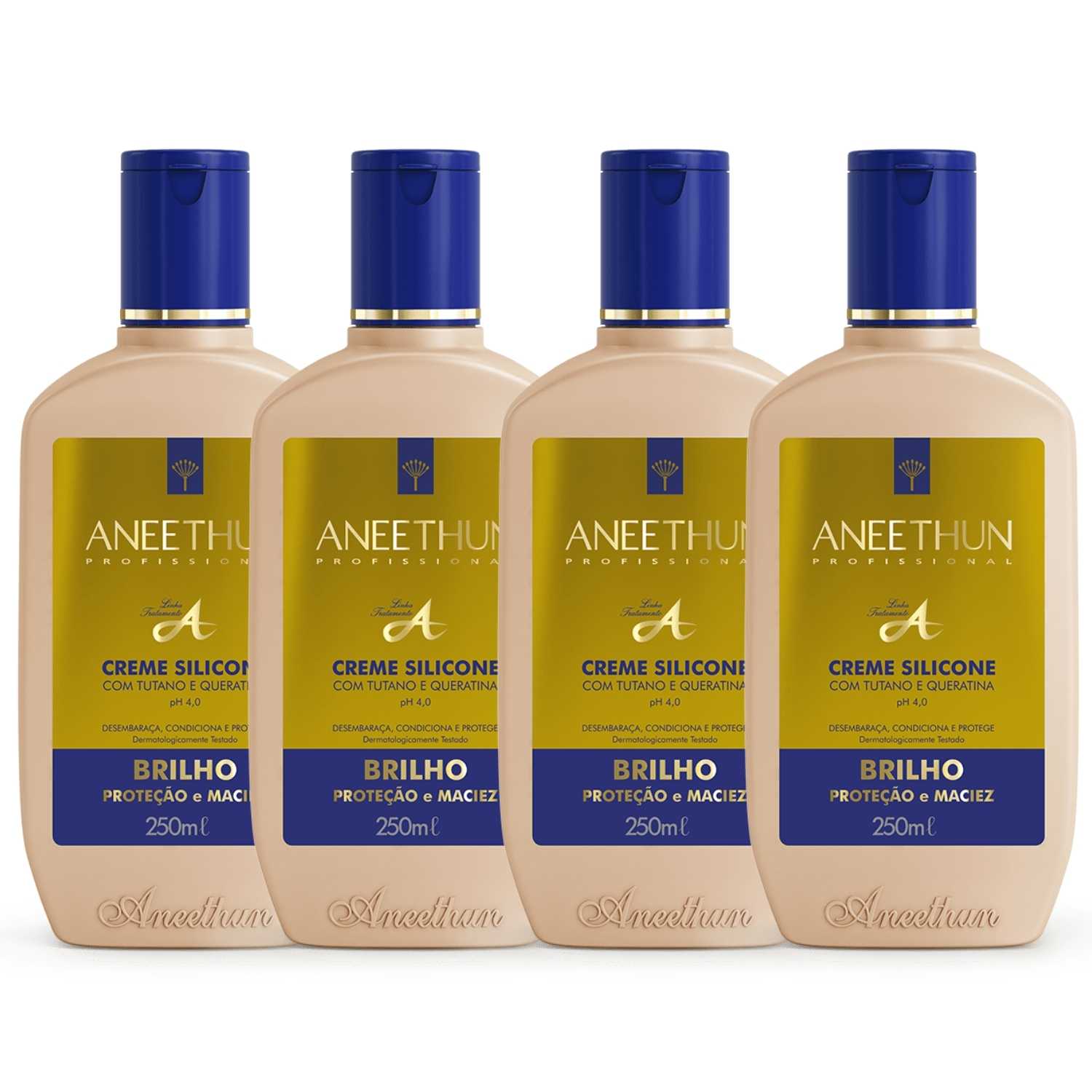 Kit Creme De Silicone Aneethun Linha A 4x250ml Total 1 Litro