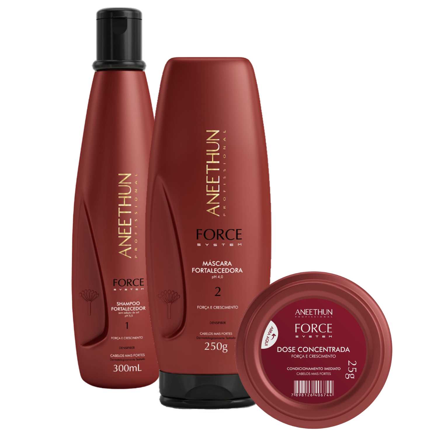 Kit Shampoo Mascara Dose Force System Aneethun Fortalecedor