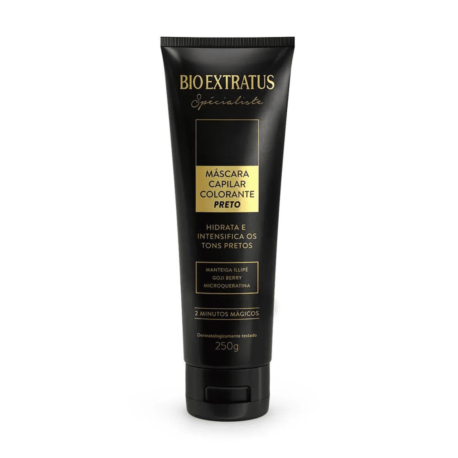 Máscara Colorante Preto Bio Extratus 2 Minutos Mágicos 250g