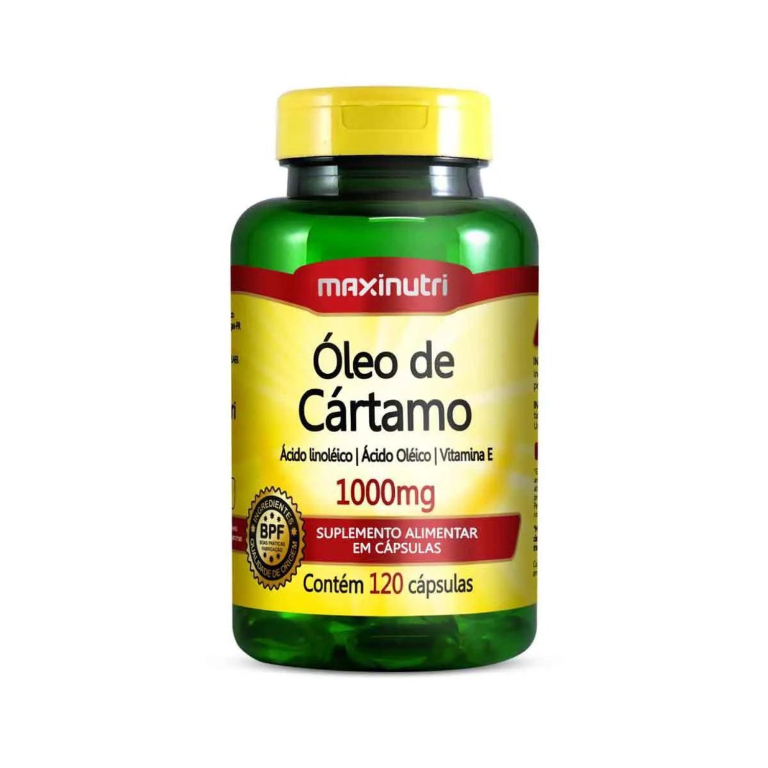 Óleo de Cártamo 1000mg Maxinutri 120 cápsulas
