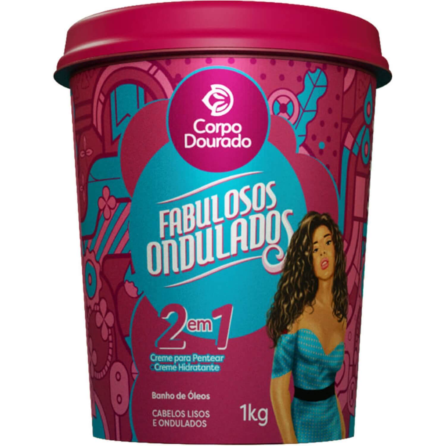 Corpo Dourado Fabulosos Ondulados - Creme 2 em 1 de Pentear e Hidratação 1kg