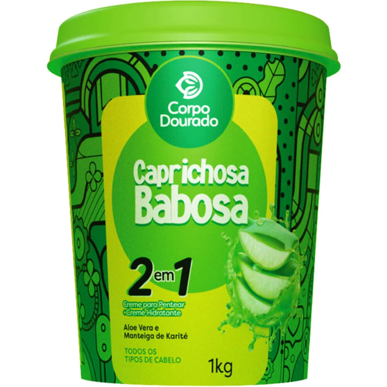 Corpo Dourado Capichosa Babosa 2 em 1 - Creme de Pentear e Hidratação 1kg