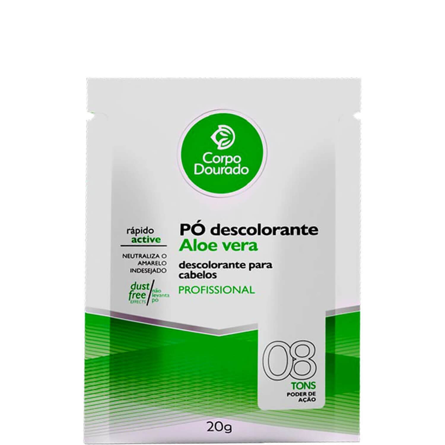 Corpo Dourado Aloe Vera - Pó Descolorante Capilar e Corporal 20g