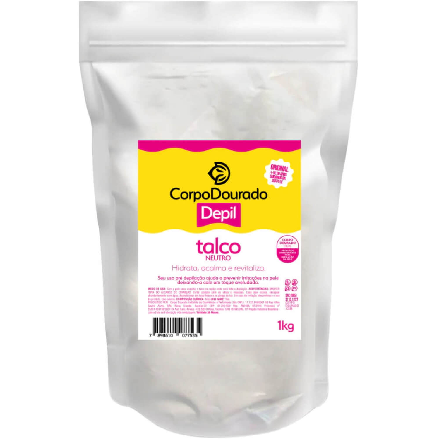 Corpo Dourado Depil Neutro - Talco Corporal 1kg