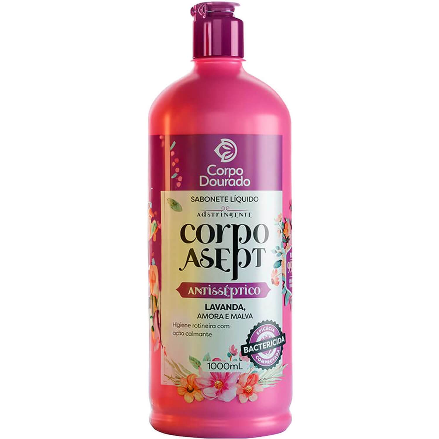 Corpo Dourado Asept Lavanda - Sabonete Líquido Corporal Antisséptico 1L