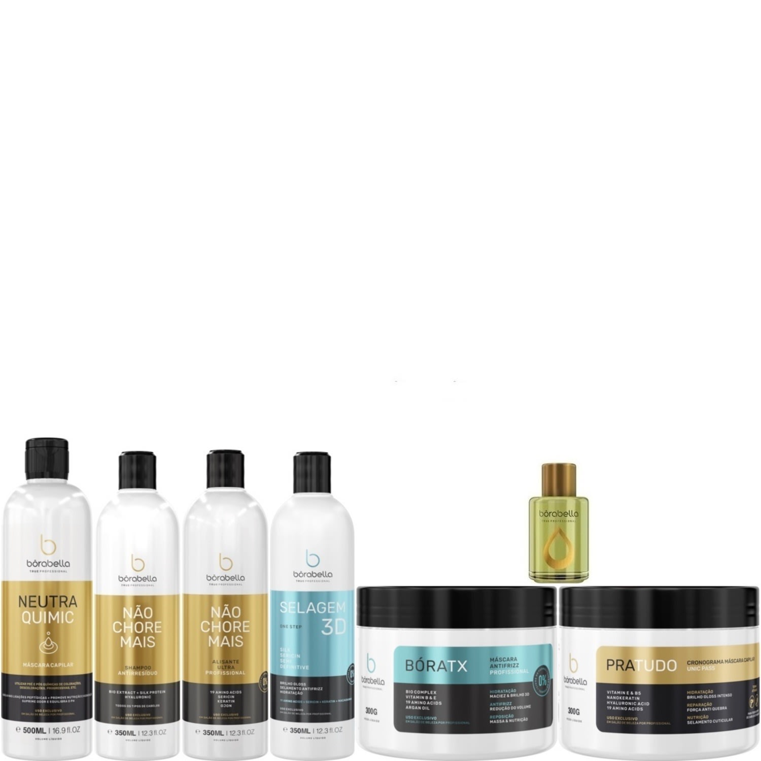 Kit Borabella Não Chore Mais + Selagem + Neutra + Boratx + Pratudo