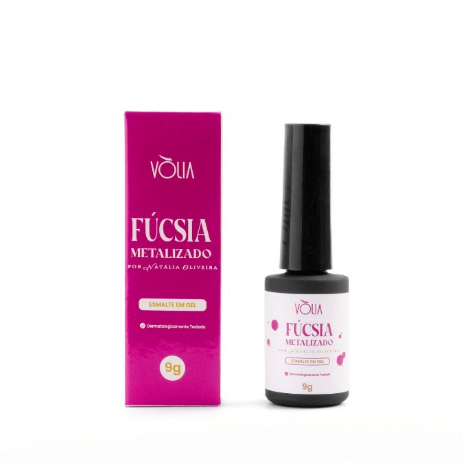 Esmalte em Gel Fúcsia Metalizado - Volia - 9g