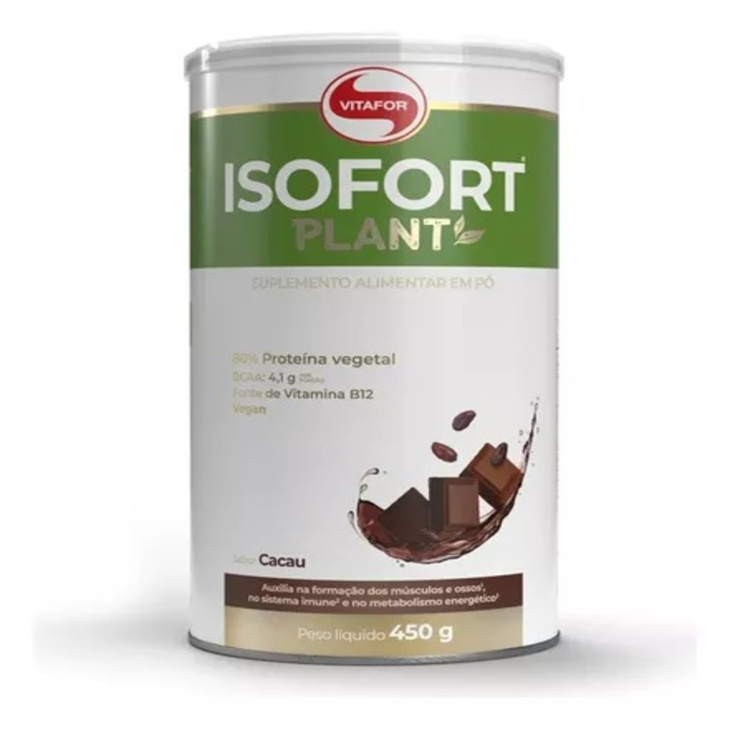 Vitafor Isofort Plant Sabor Cacau - Suplemento Vitamínico 450g