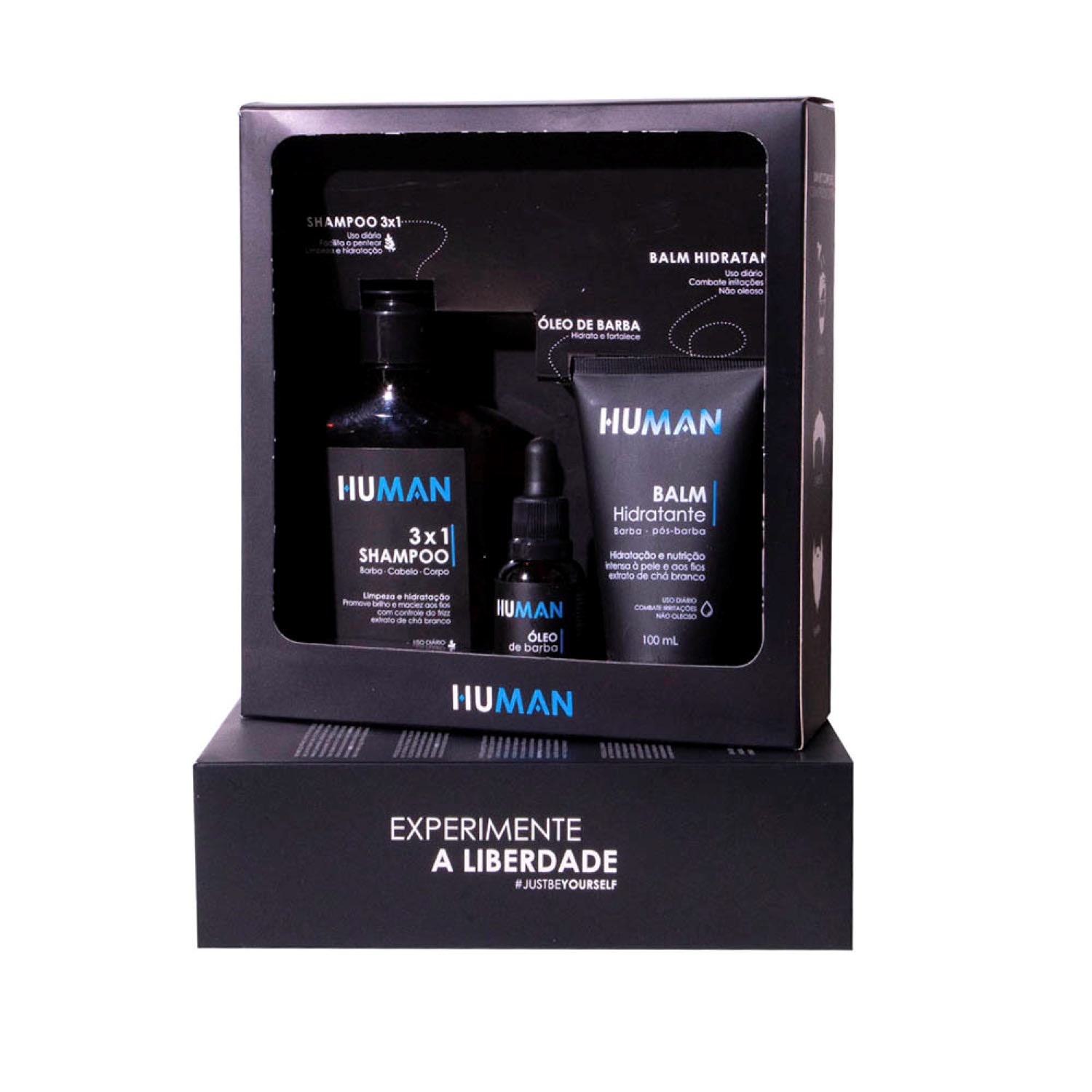 Kit Human Cabelo e Barba (3 Produtos)