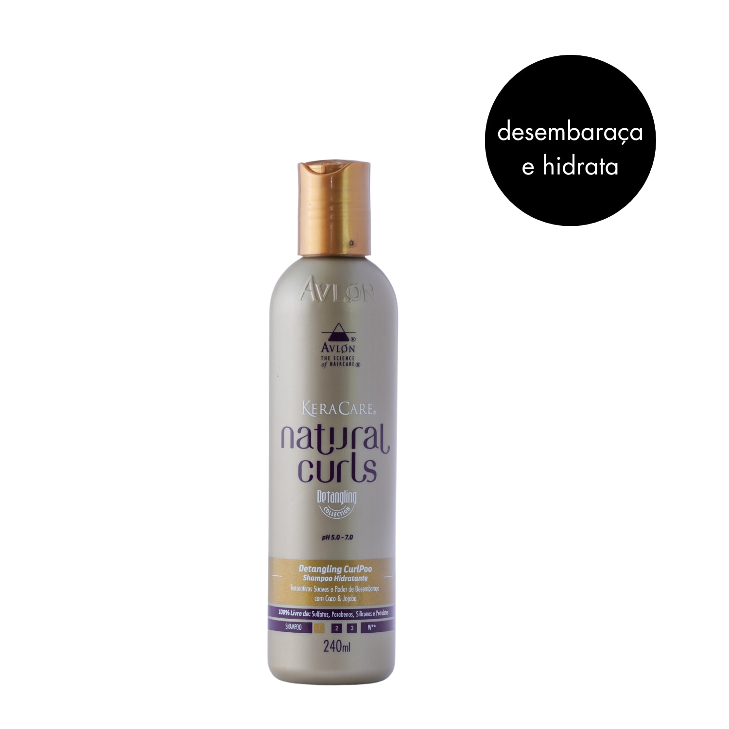 KERACARE NATURAL CURLS DETANGLING CURLPOO 240 ML