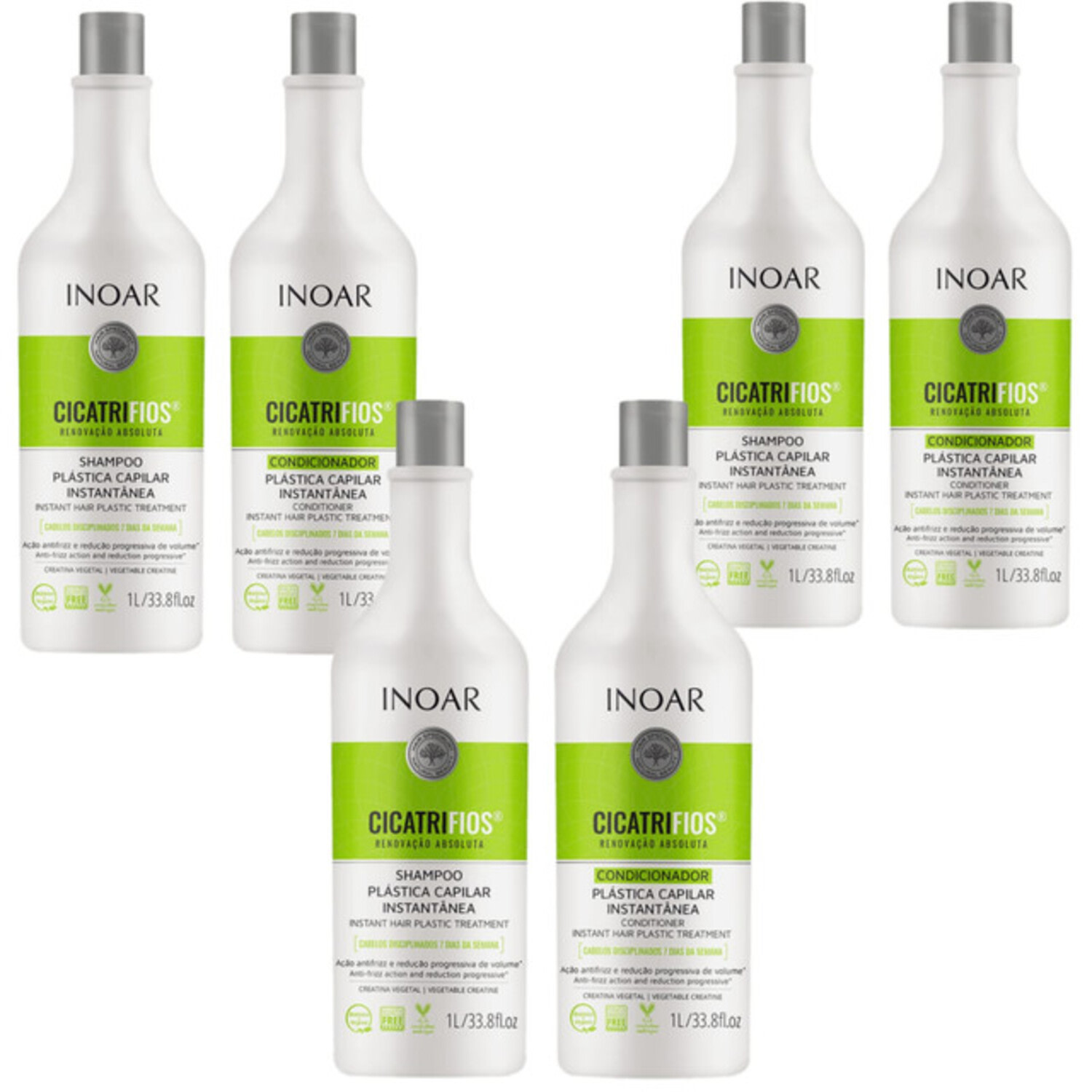 Inoar Cicatrifios 3 Kit Shampoo e Condicionador Litro