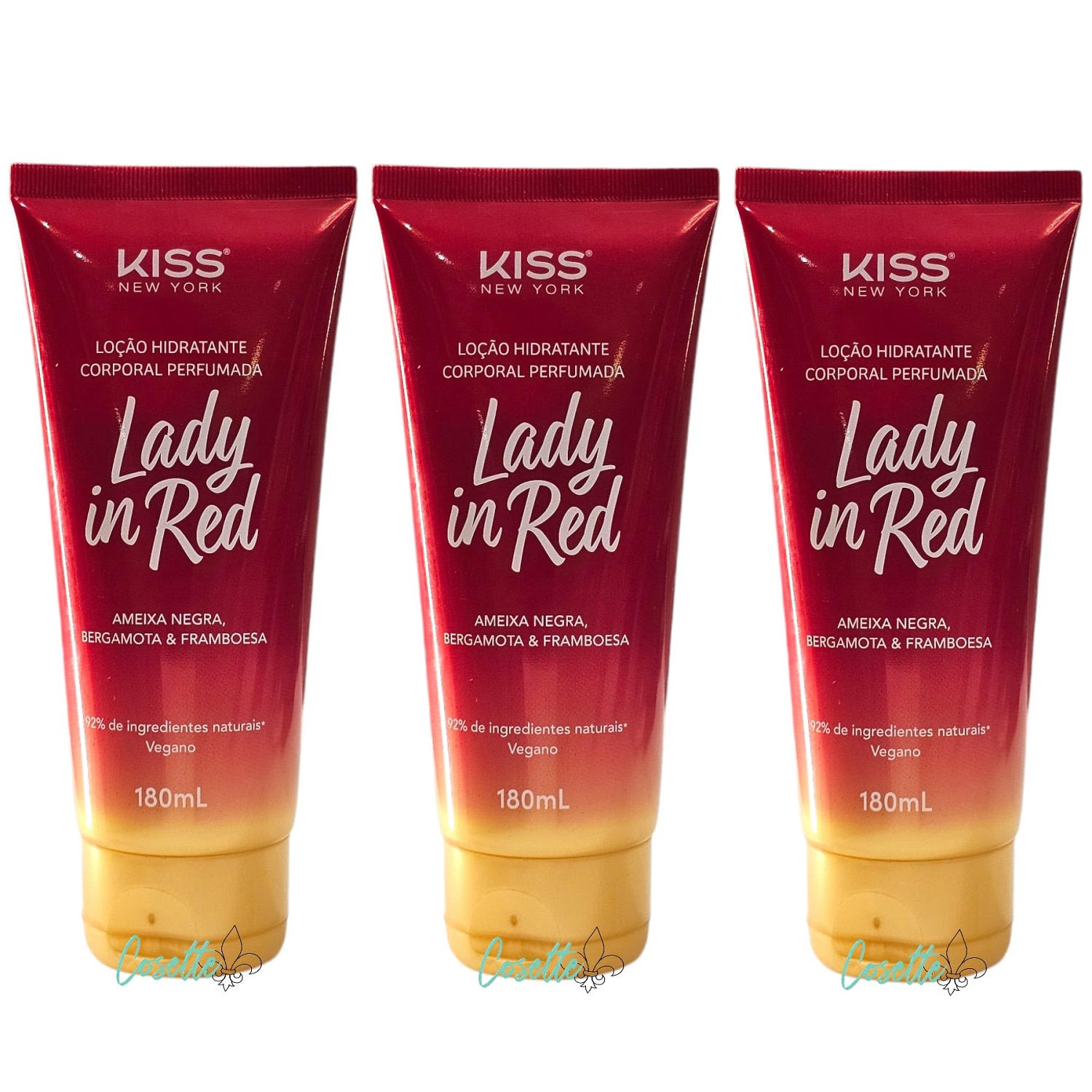 Kit Kiss New York Lady in Red (3 Unidades)