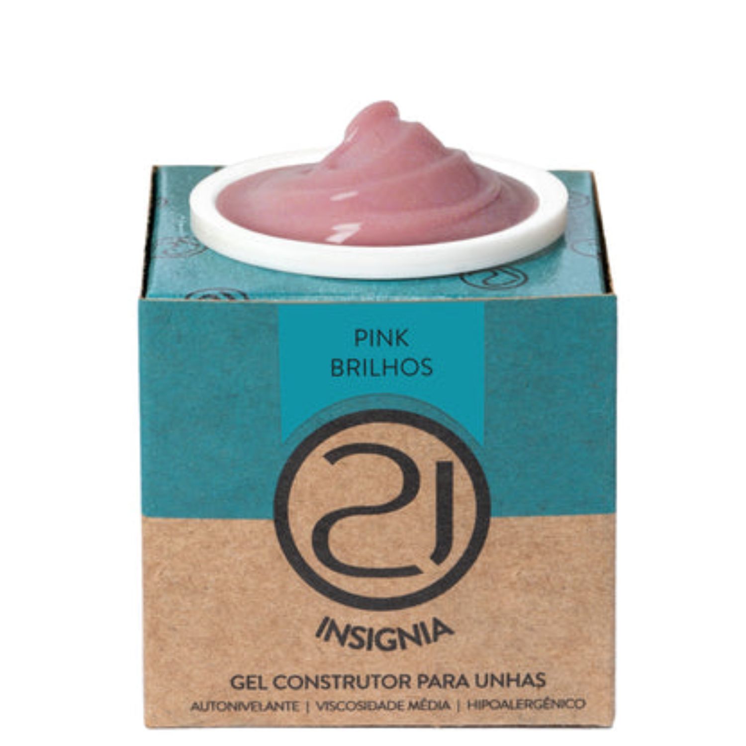 Nails 21 Insignia Pink Brilhos - Gel Construtor para Unhas 34g