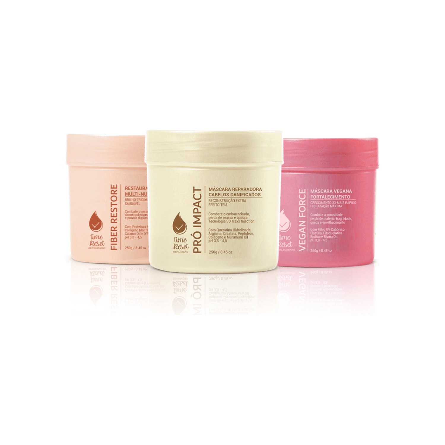 Kit Time Reset Cronograma Capilar Completo 250gr Nuance