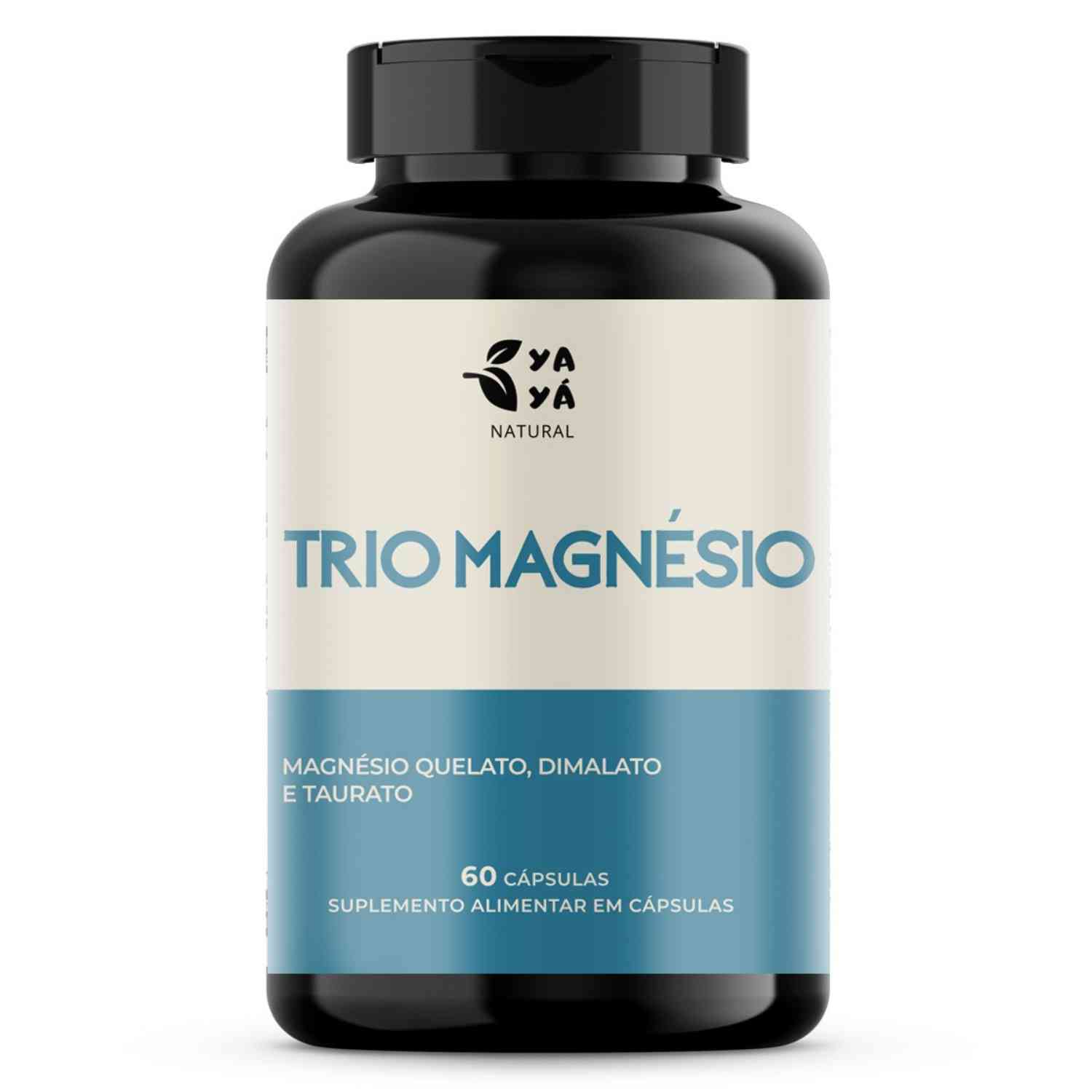 Trio Magnésio Quelato Dimalato Taurato Yayá Natural - 60cps