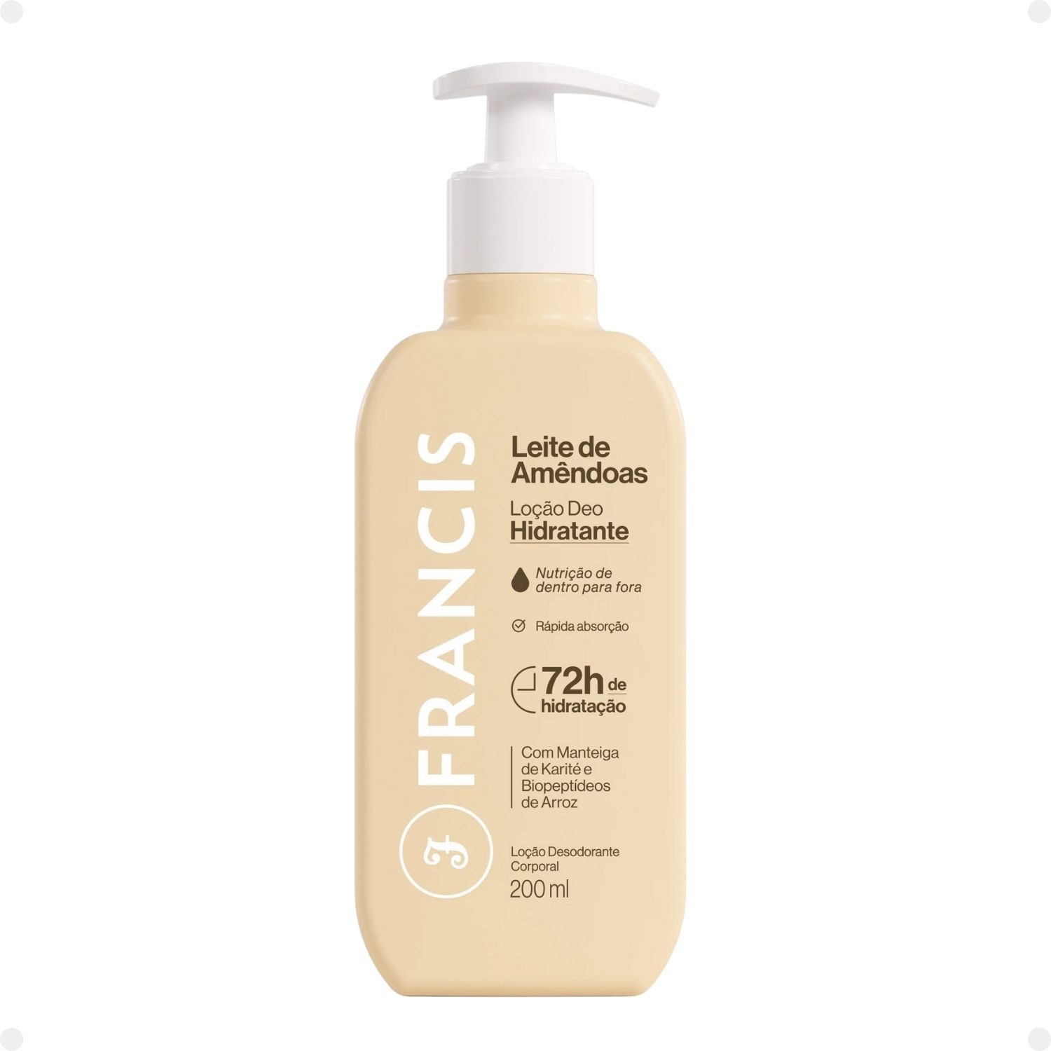 Francis Leite de Amêndoas - Loção Hidratante Corporal 200ml