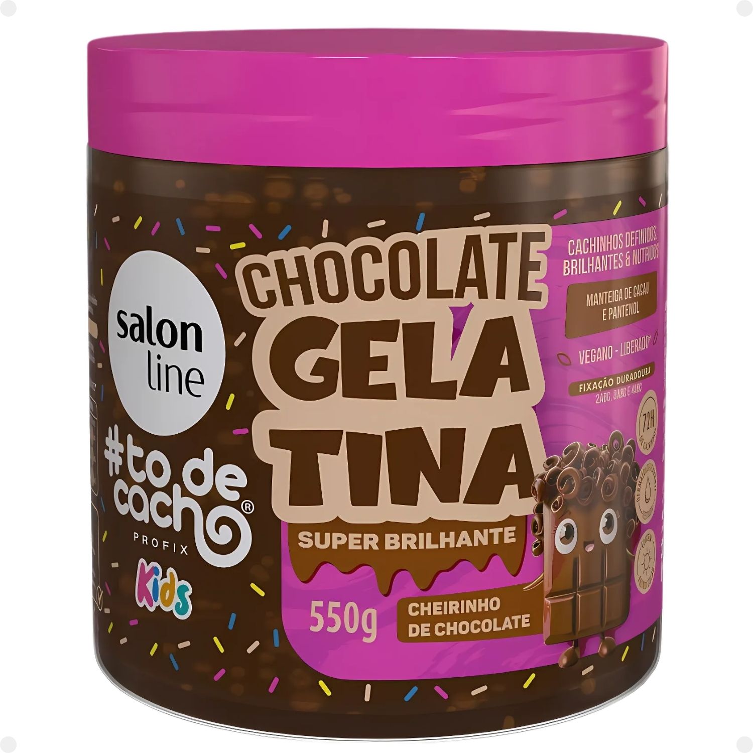 Salon Line Kids #todecacho Chocolate - Gelatina Capilar 550g