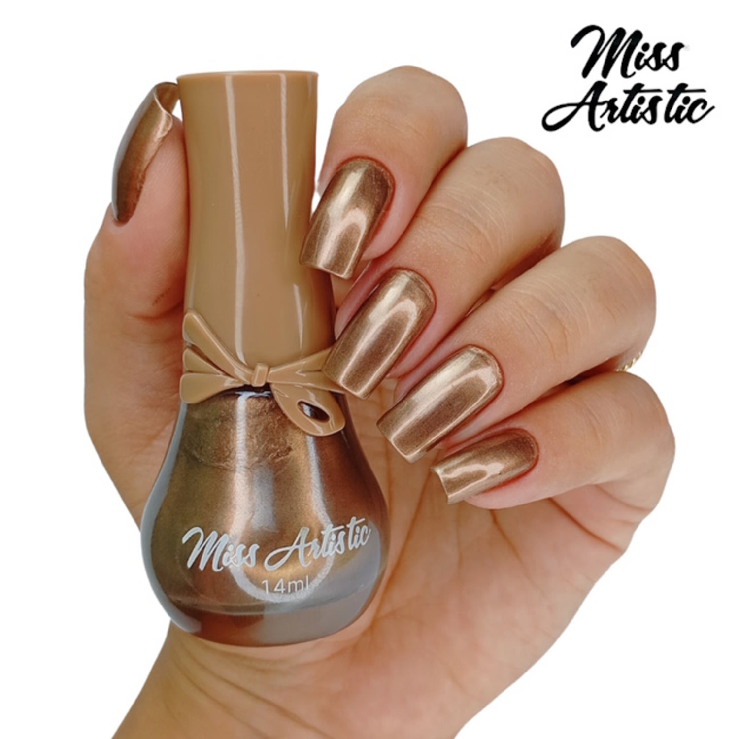 MISS ARTISTIC - Esmalte Atemporal Cintilante Perolado - Lacinho - B401 - 14ml