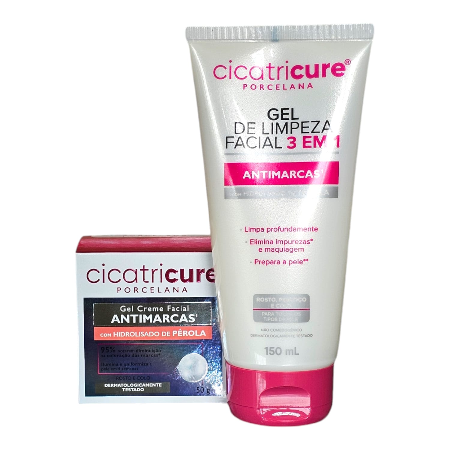 Kit Cicatricure Porcelana Gel de Limpeza + Creme Nutritivo (2 Produtos)