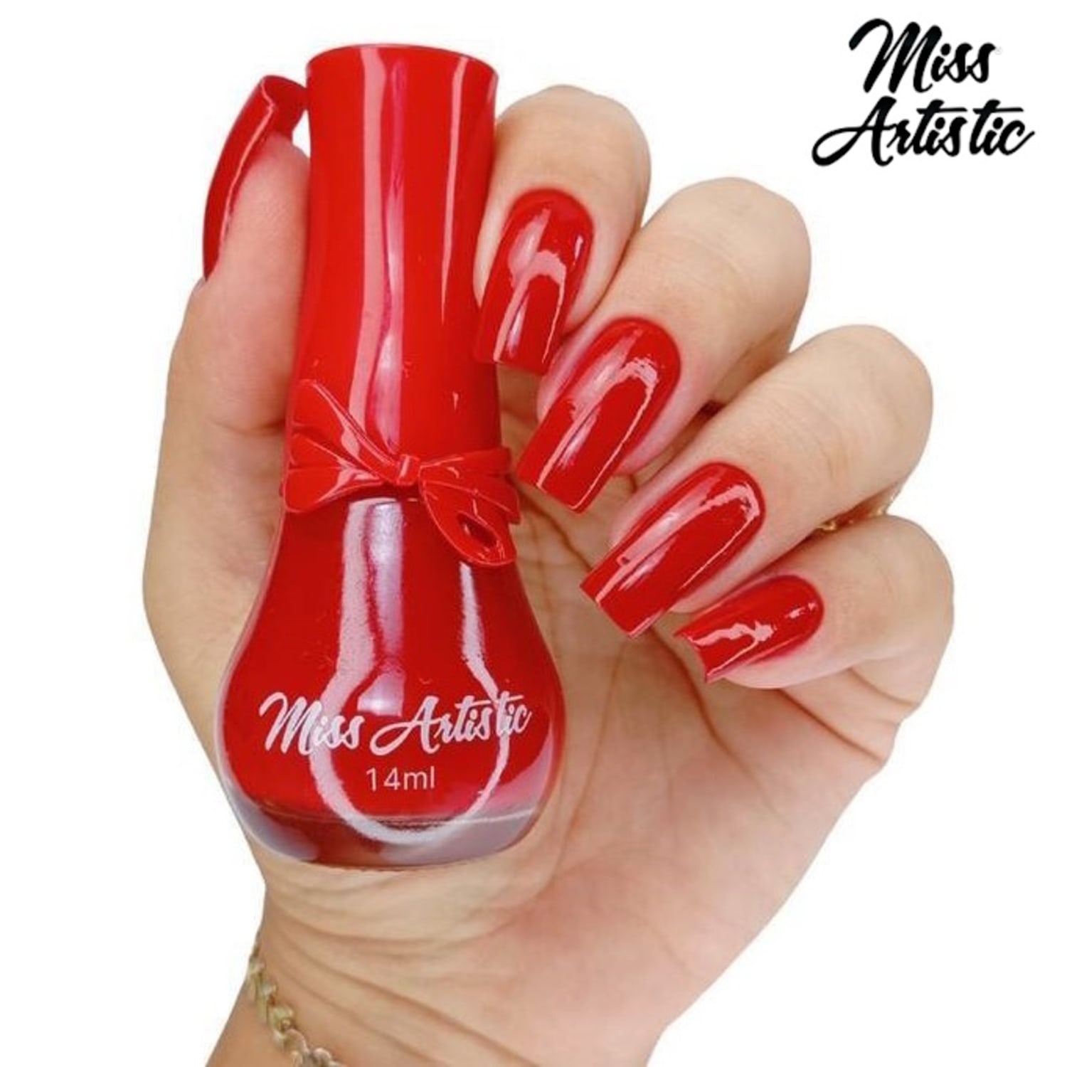 MISS ARTISTIC - Esmalte Cremoso Coleção Vermelhos - Lacinho - B314 - 14ml