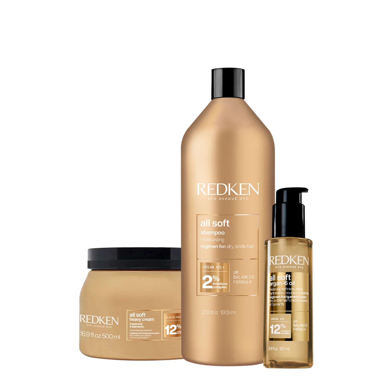 Kit Redken All Soft Salon Total Oil 111 (4 produtos)
