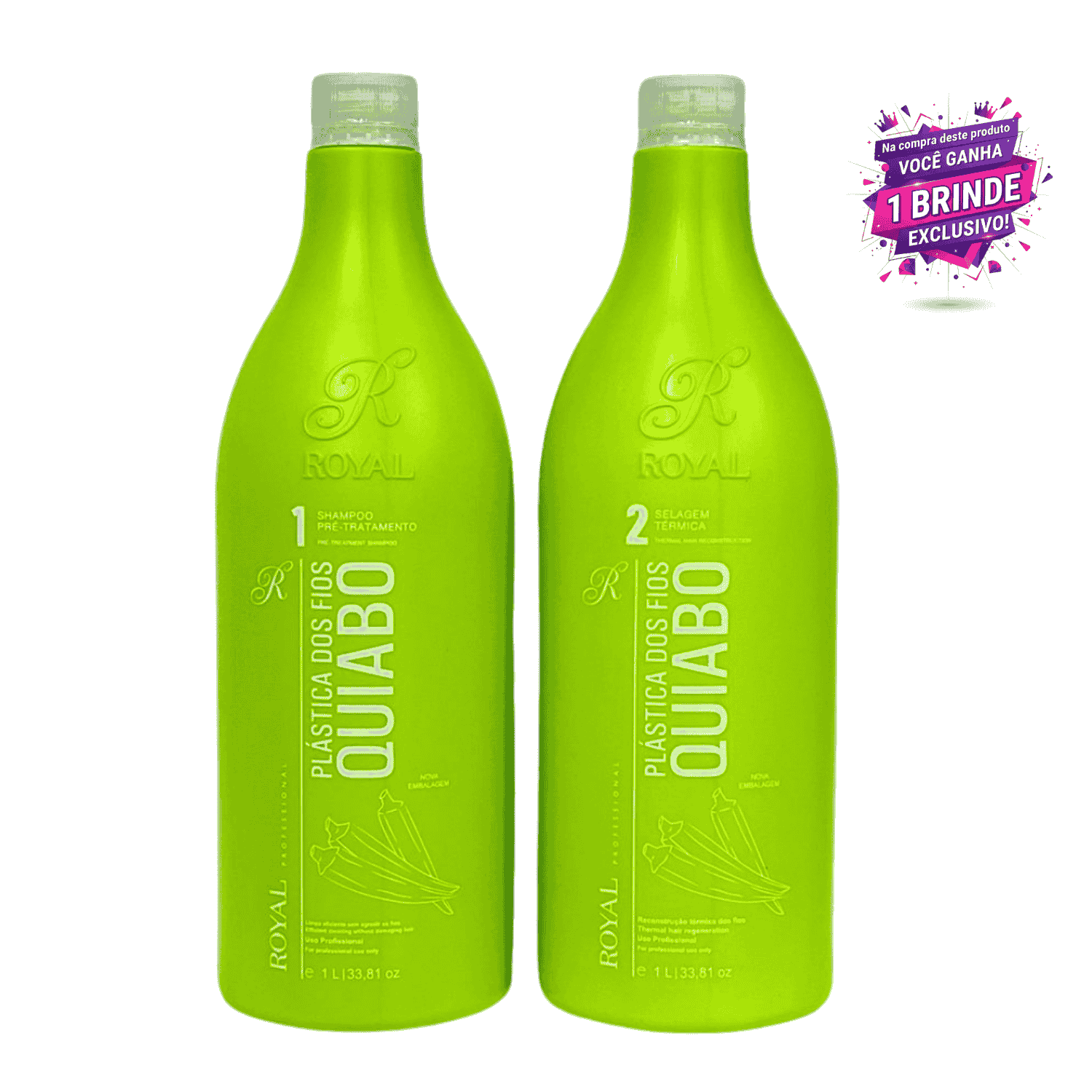 Kit Plástica dos Fios Quiabo 2x1L