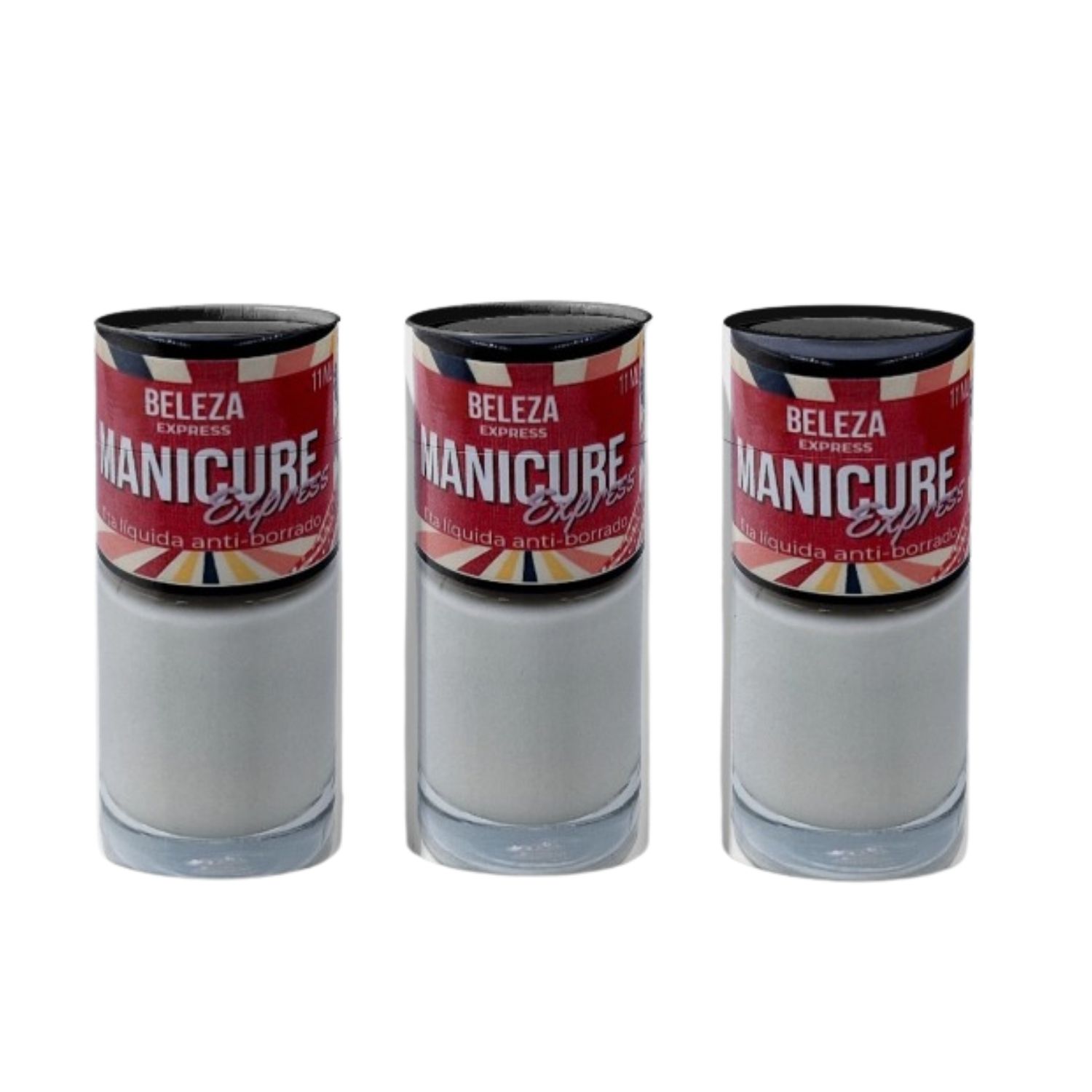 Kit Fita líquida anti-borrado Manicure Express com 3