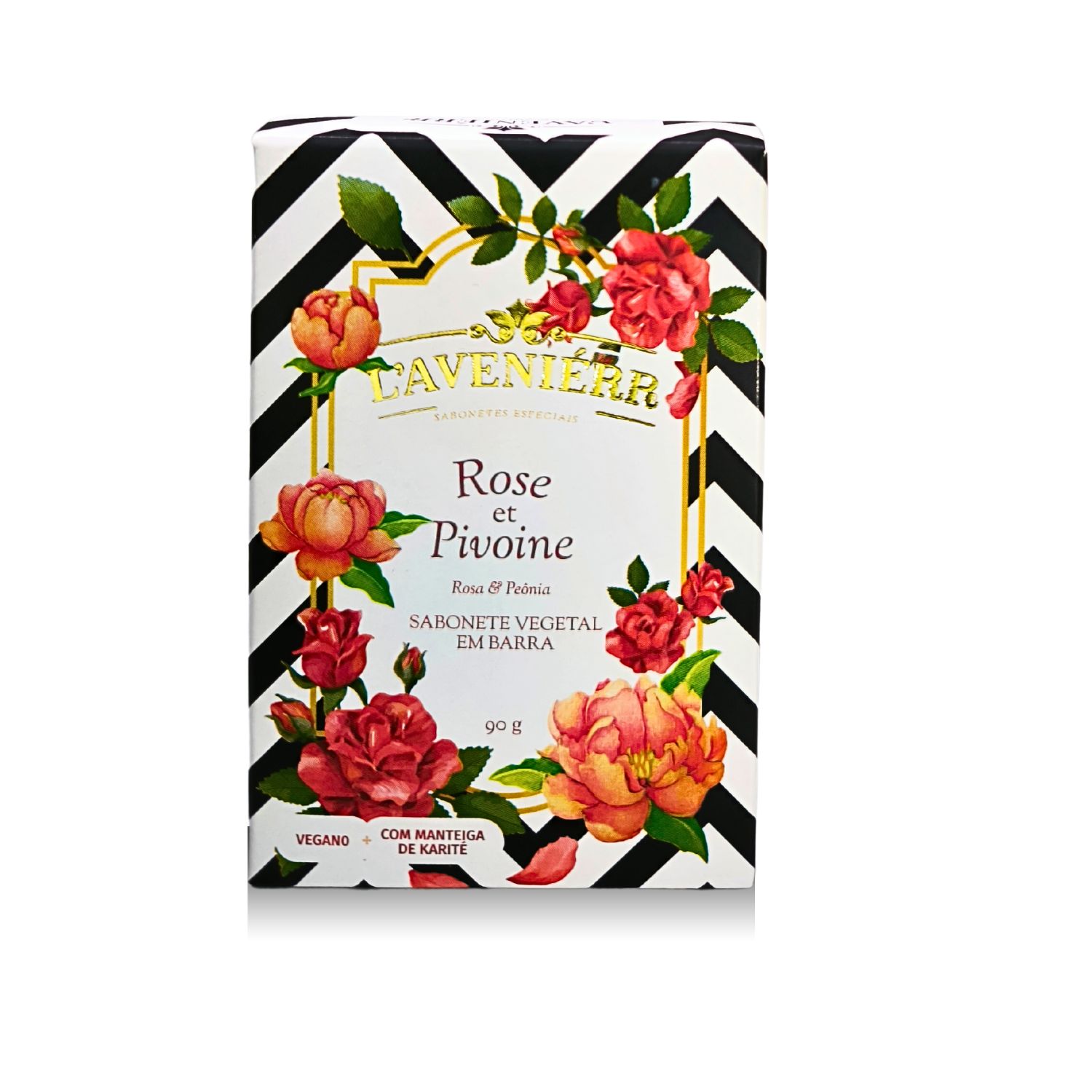 Sabonete Vegetal em Barra Rose et Pivoine: Rosa e Peônia