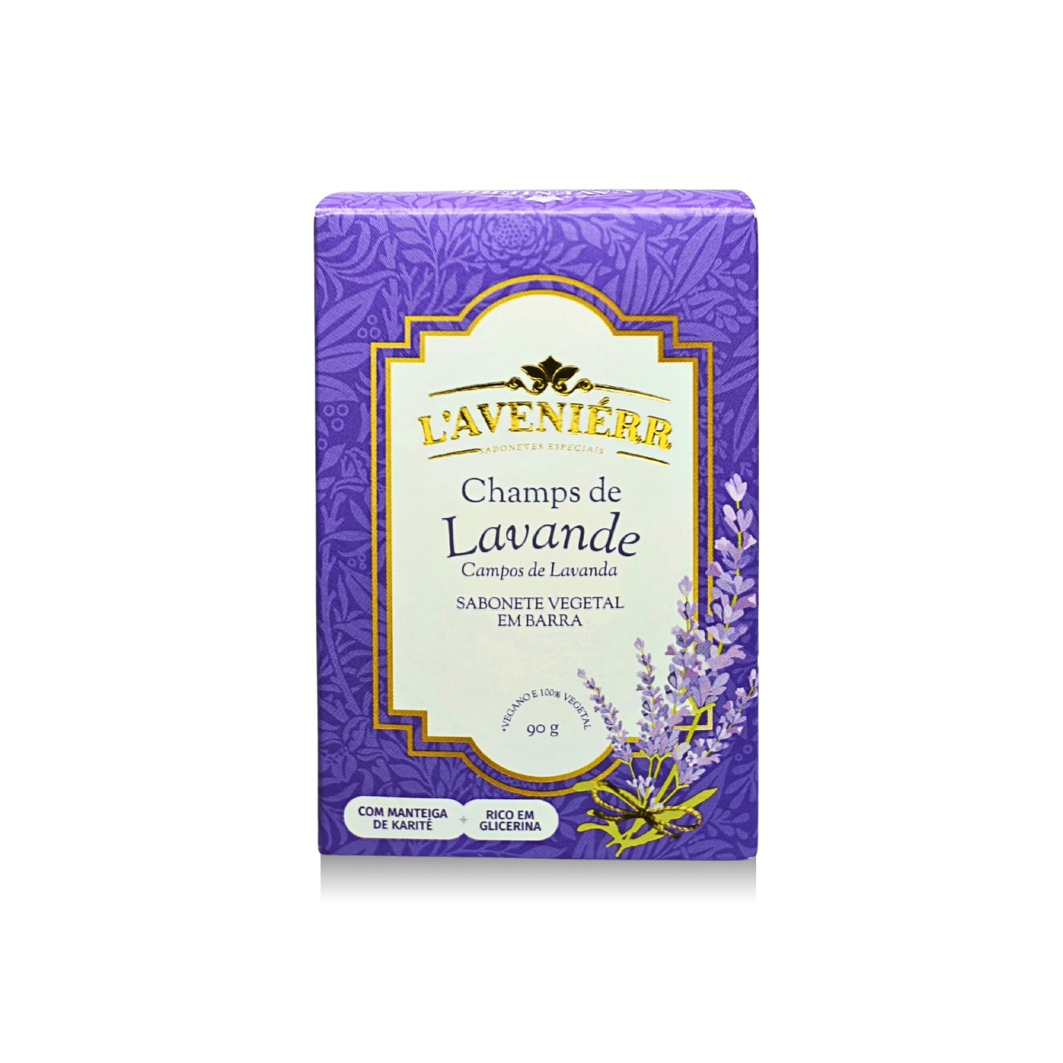 Sabonete Vegetal em Barra Champs de Lavande: Campos de Lavanda