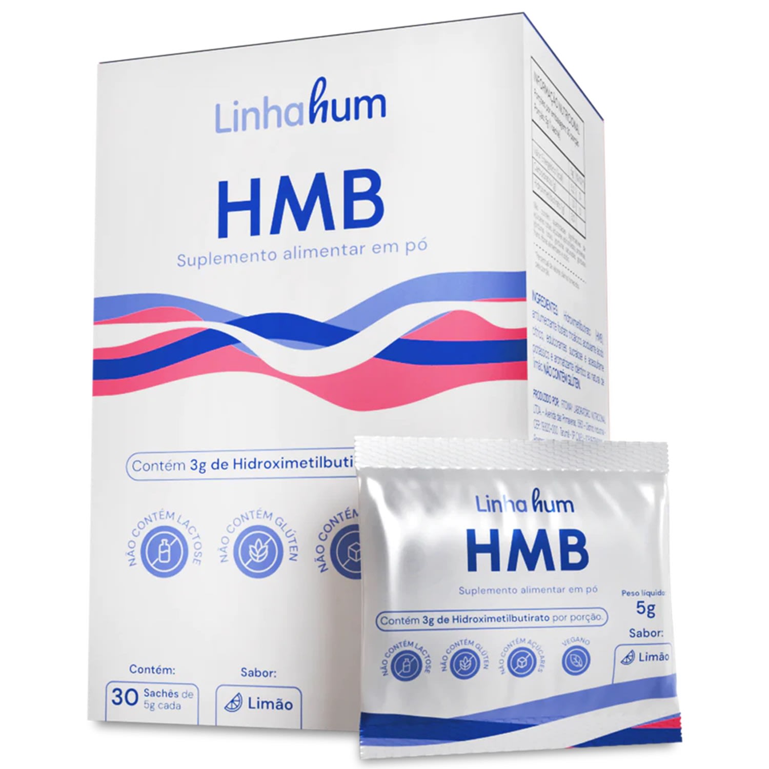 Linhahum HMB - Suplemento Alimentar em Pó (30 Sachês)
