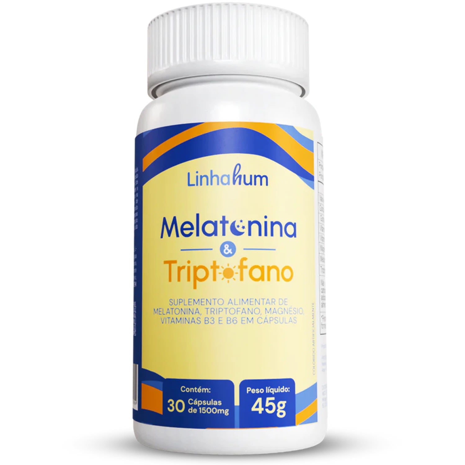 Linhahum Melatonina Triptofano - Suplemento Alimentar (30 Cápsulas)