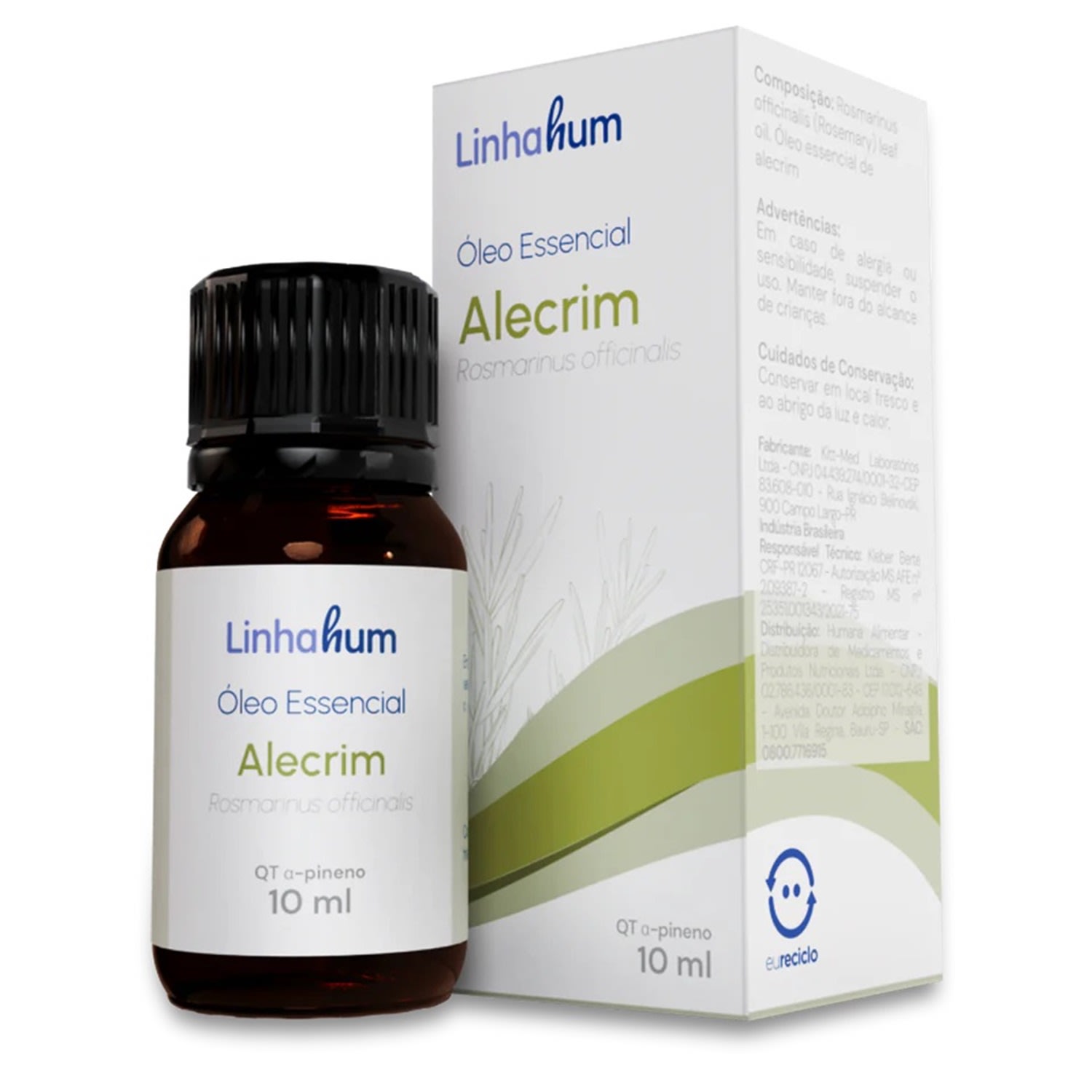 Linhahum Alecrim - Óleo Essencial 10ml