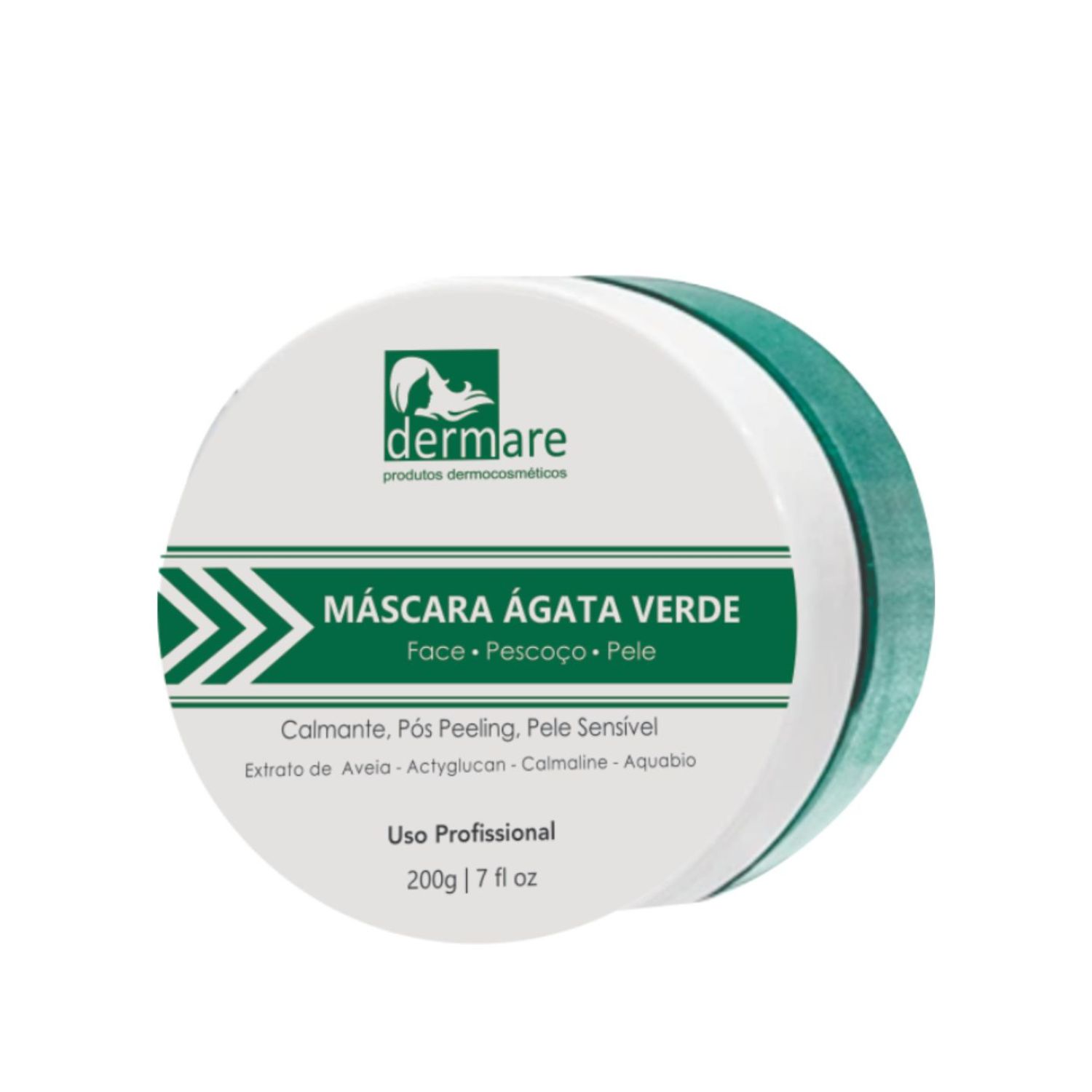 Mascara Facial Ágata Verde 200g Dermare - Anti-irritante