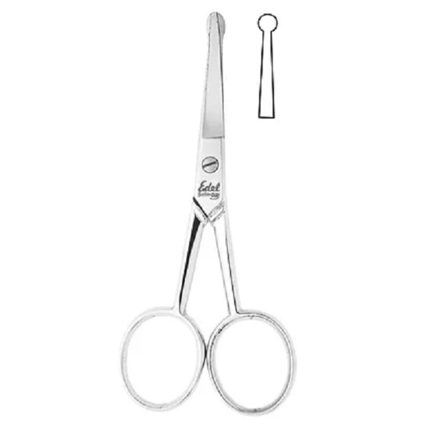 Tesoura Edel Solingen para Remover Pelos de Nariz 9cm Linha Leve