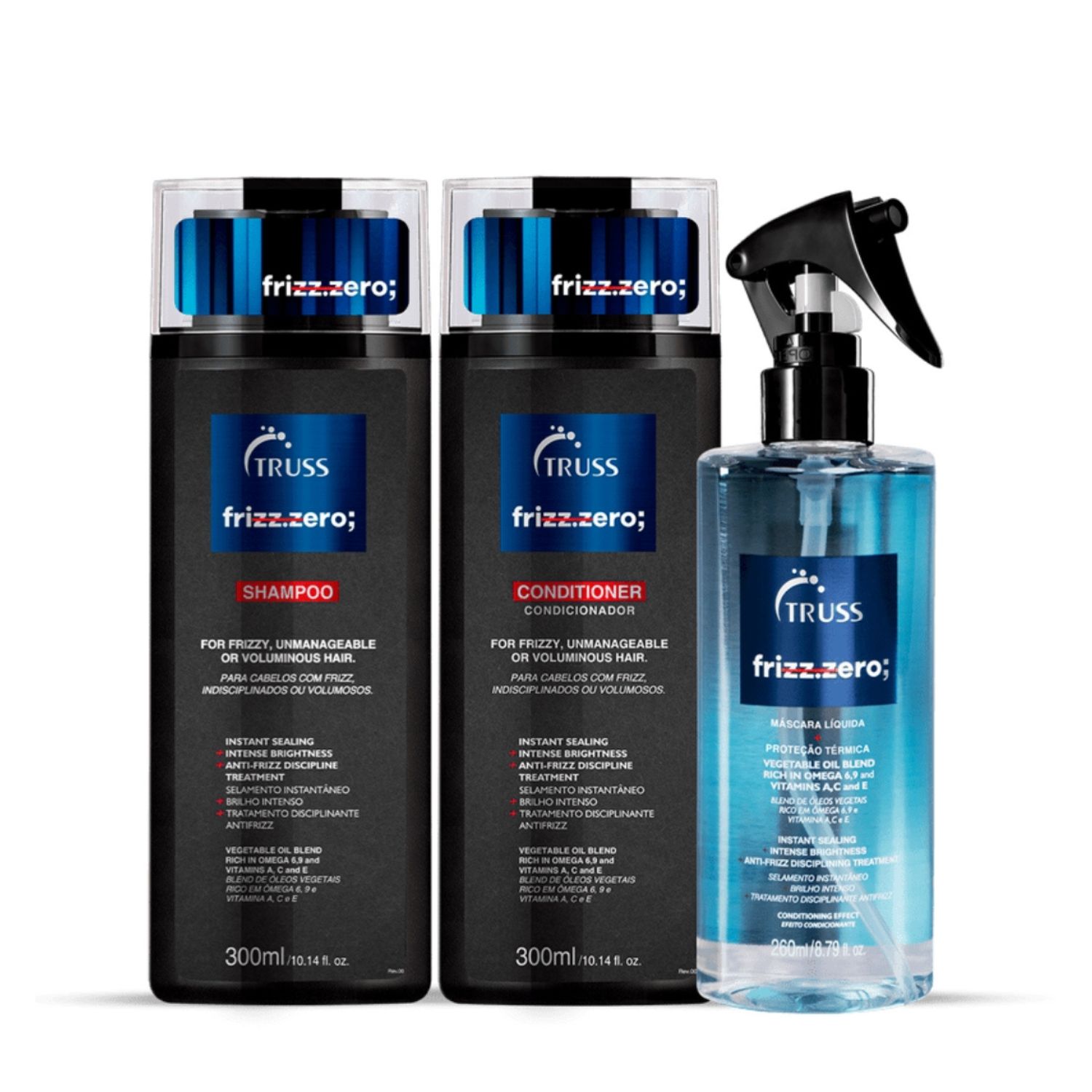 Kit Truss Frizz Zero Home Care com finalizador