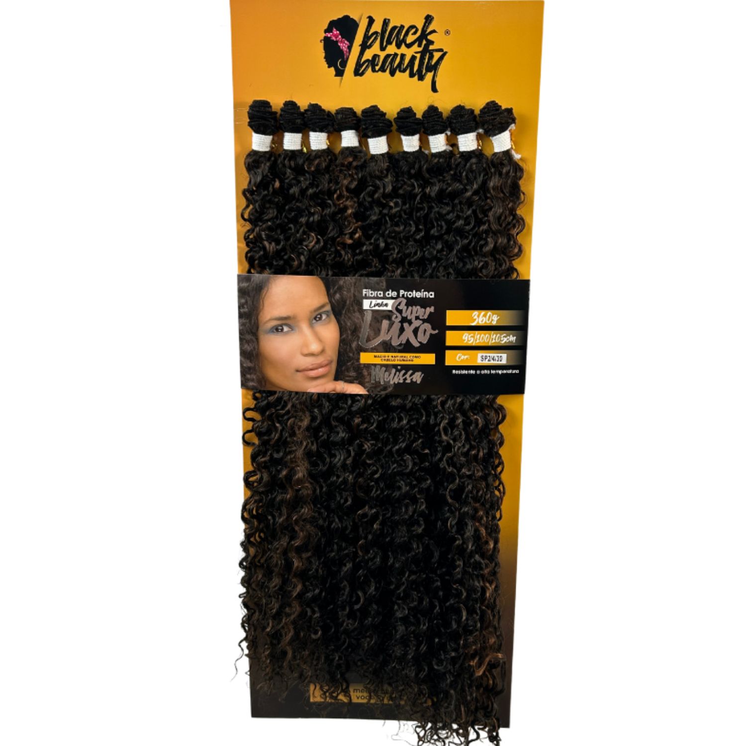 Black Beauty Fibra de Proteína Super Luxo Melissa SP2/4/30 - Aplique de Cabelo 360g