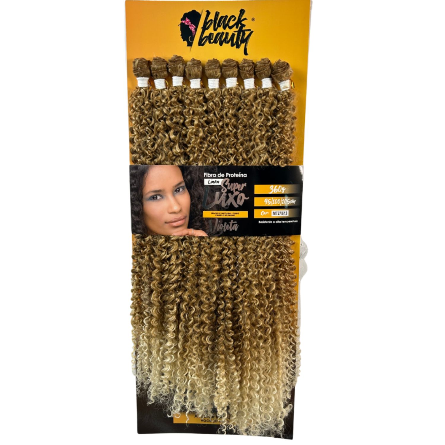 Black Beauty Super Luxo Violeta MT27/613 - Aplique de Cabelo 360g
