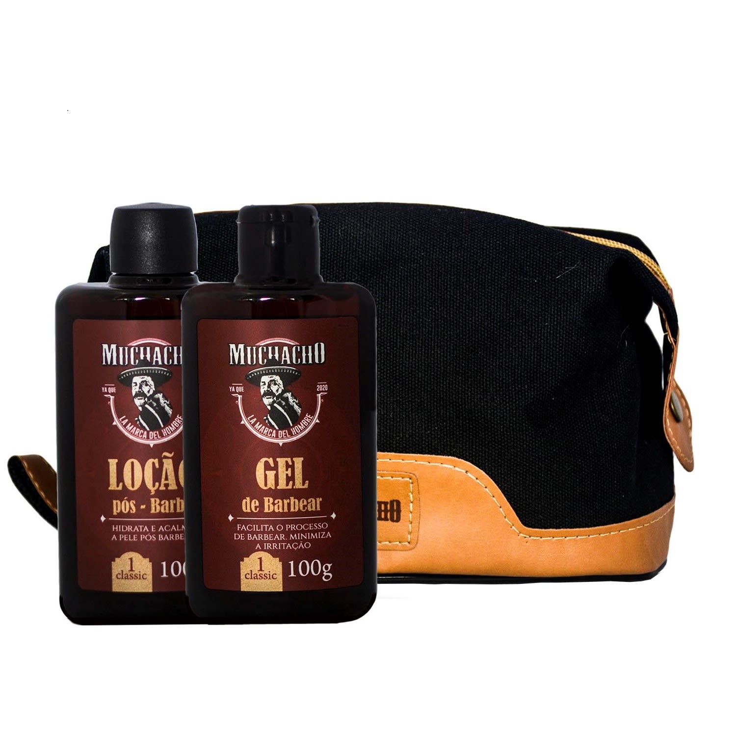 Kit Muchacho Cosméticos Gel de Barbear + Loção Pós Barba Monterrey (3 Produtos)
