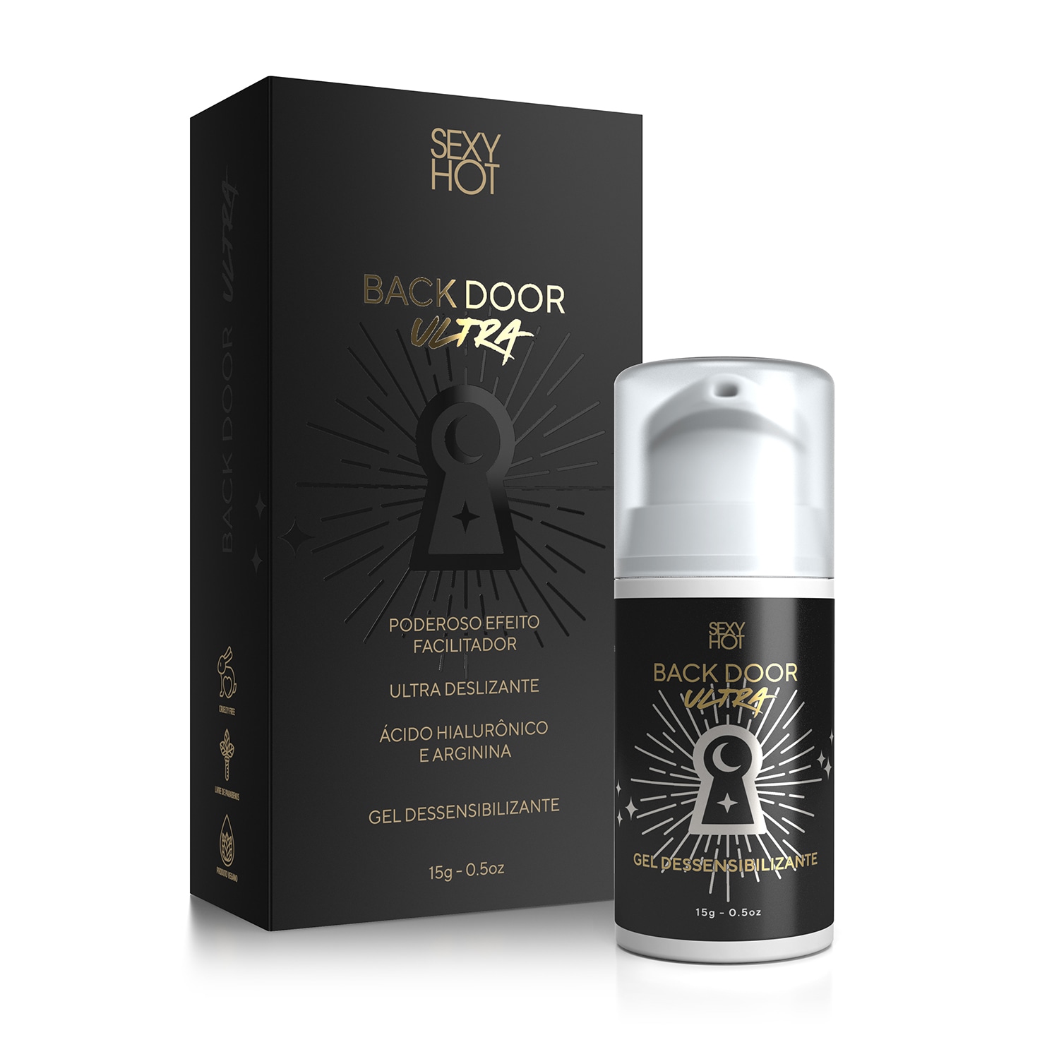 Back Door Ultra - Gel Lubrificante Para Sexo Anal Dessensibilizante Anestésico Íntimo 15g