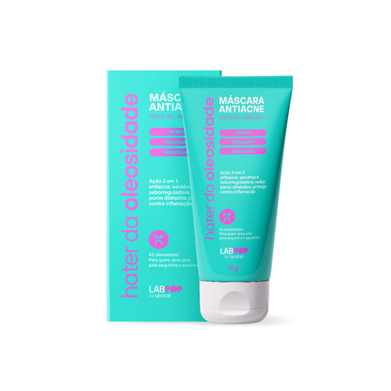 Máscara Facial Hater Oleosidade Antiacne Labpop Labotrat 70g