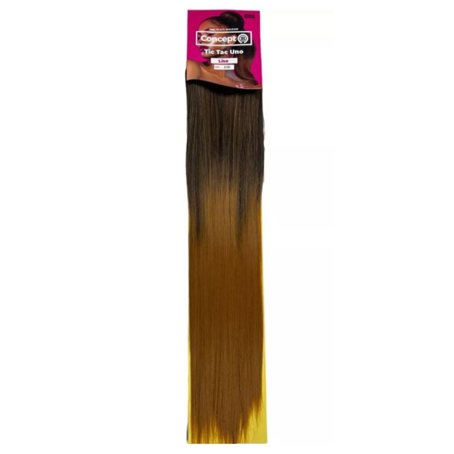Black Beauty Tic Tac Uno Liso 2/30 - Aplique de Cabelo 65cm
