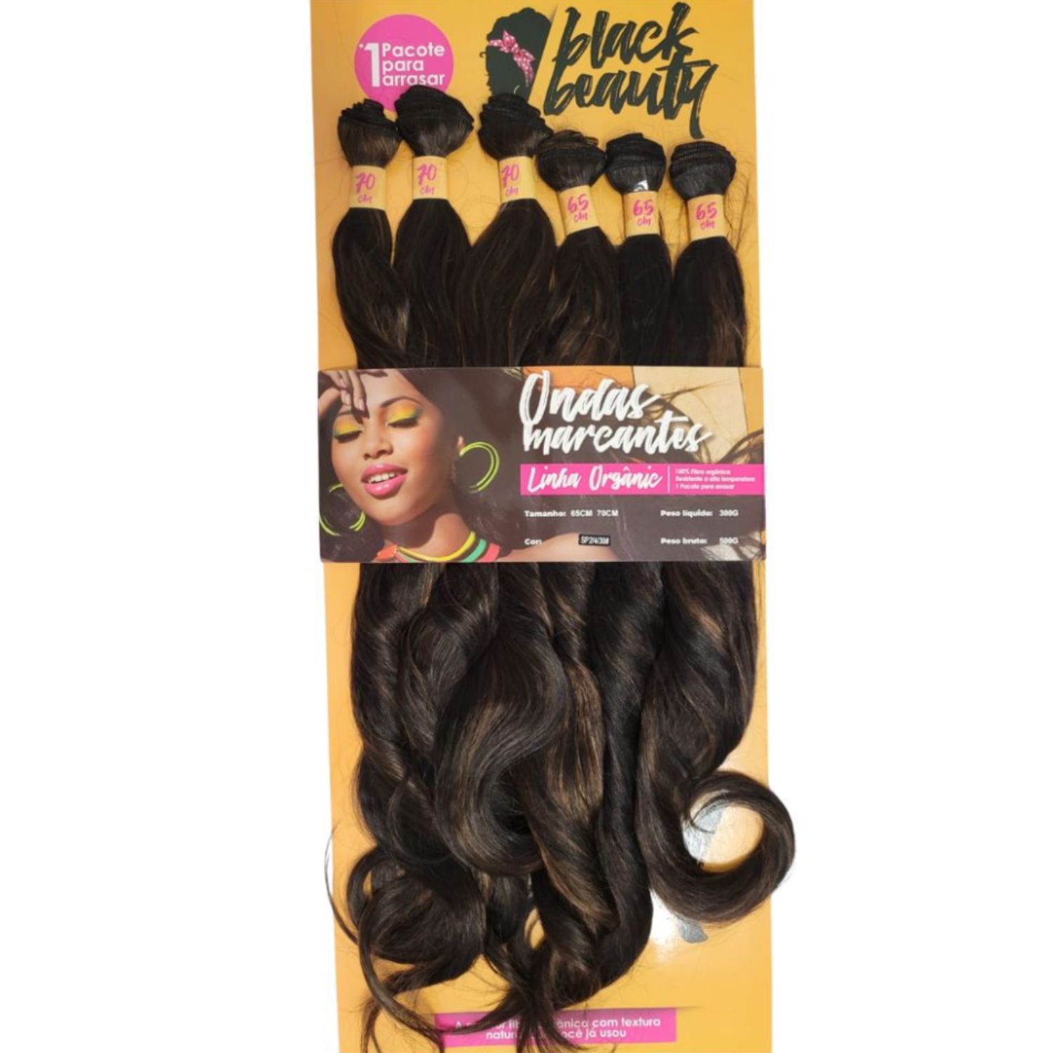 Black Beauty Fibra Orgânica Ondas Marcantes SP2/4/30 - Aplique de Cabelo 65cm/70cm