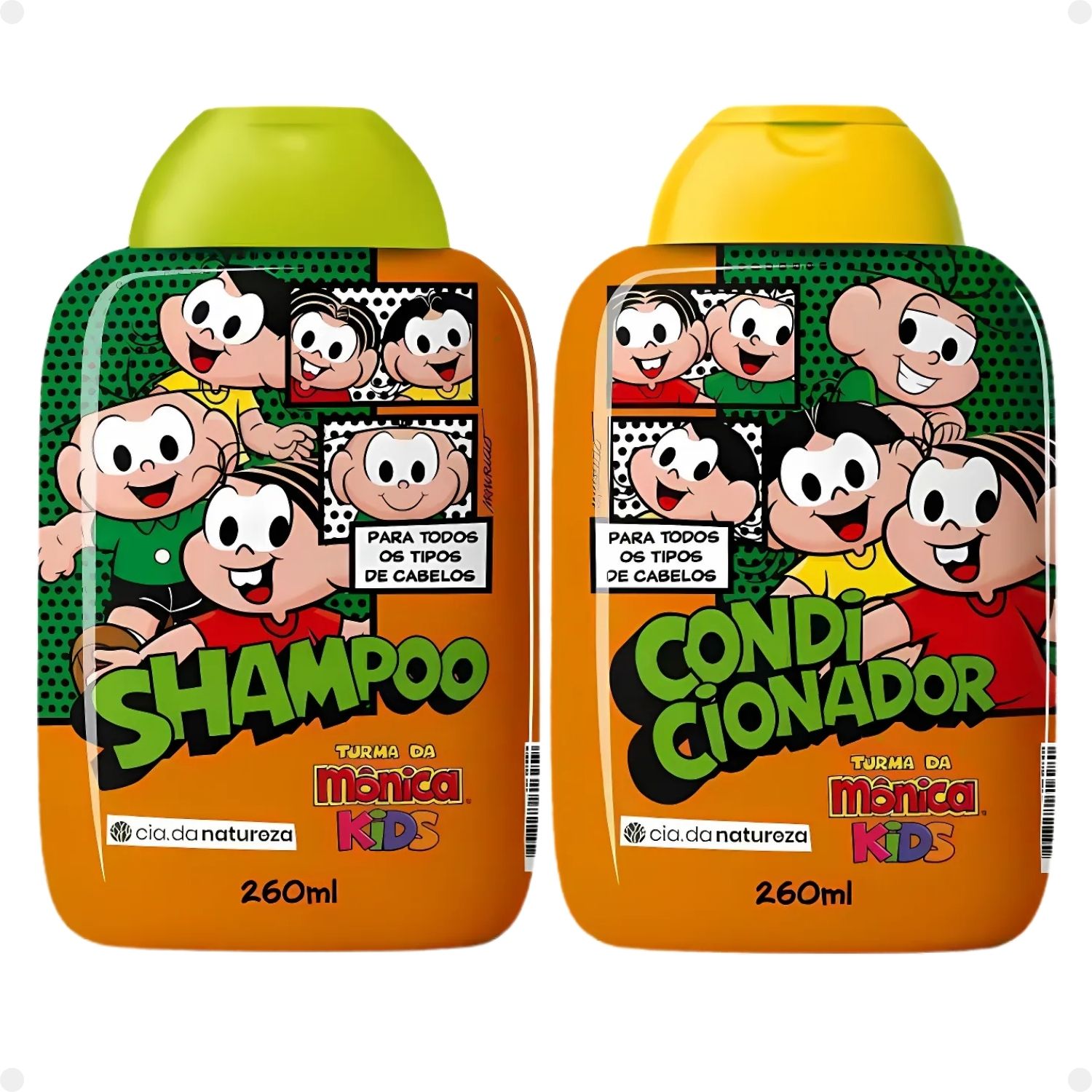 Kit Cia da Natureza Turma da Mônica Kids: Shampoo e Condicionador 260ml