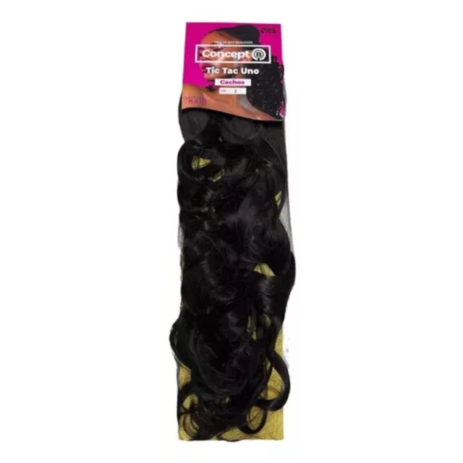 Black Beauty Tic Tac Uno Cacho 02 - Aplique de Cabelo 65Cm
